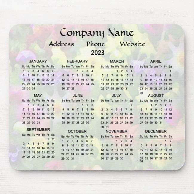 Garden Floral Promotional Business 2023 Calendar