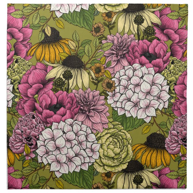 Garden florals 2 cloth napkin (Front)
