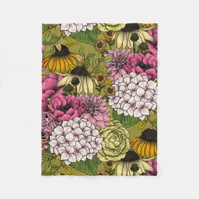 Garden florals 2 fleece blanket (Front)