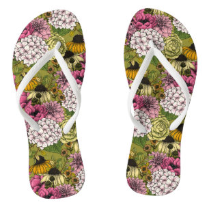Garden florals 2 flip flops