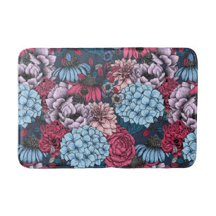 Garden florals bath mat