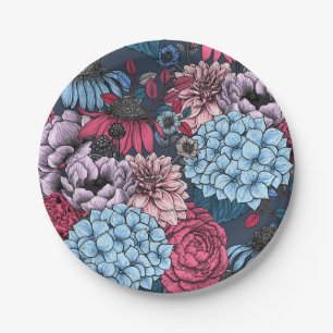 Garden florals paper plates