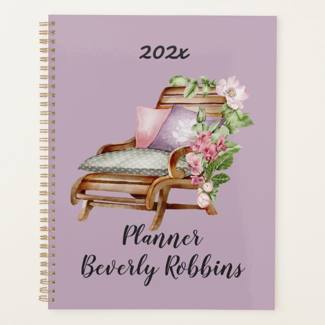 Garden Florals Personalized  Planner (Front)