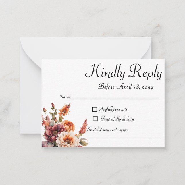 Garden Florals RSVP Card, Reply Card