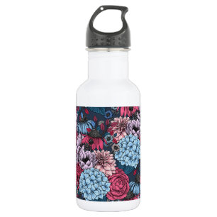 Garden florals stainless steel water bottle