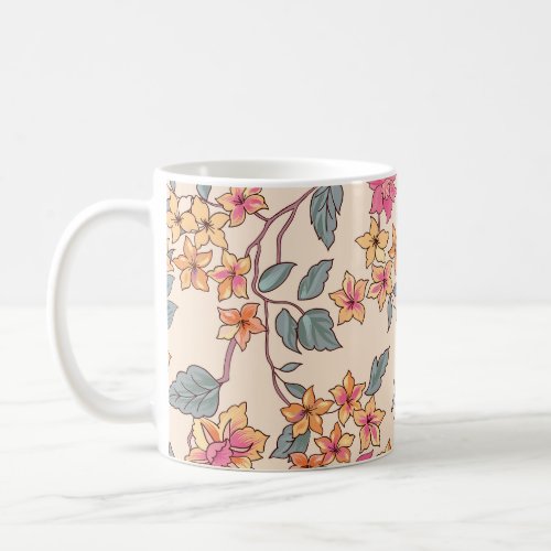 Garden Flourish Floral Seamless Pattern Coffee Mug