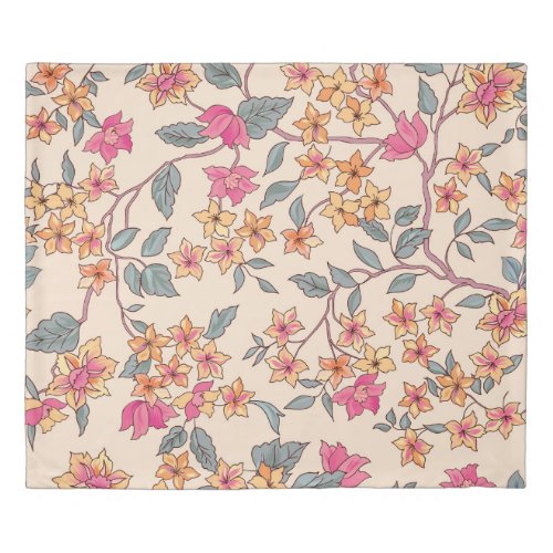 Garden Flourish Floral Seamless Pattern Duvet Cover