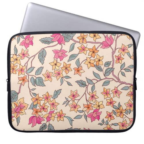 Garden Flourish Floral Seamless Pattern Laptop Sleeve