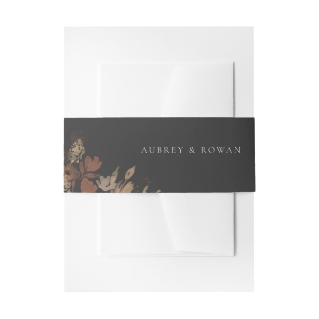 Garden Flourish Invitation Belly Band (Front Example)