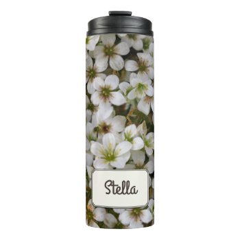Garden Flower Botanical Photo Any Name Thermal Tumbler by KreaturFlora at Zazzle