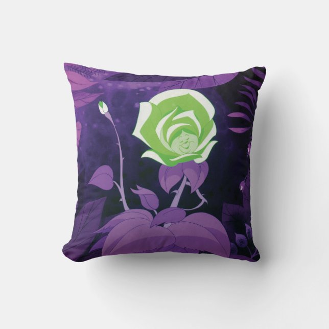 Garden Flower Film Still Throw Pillow (Front)