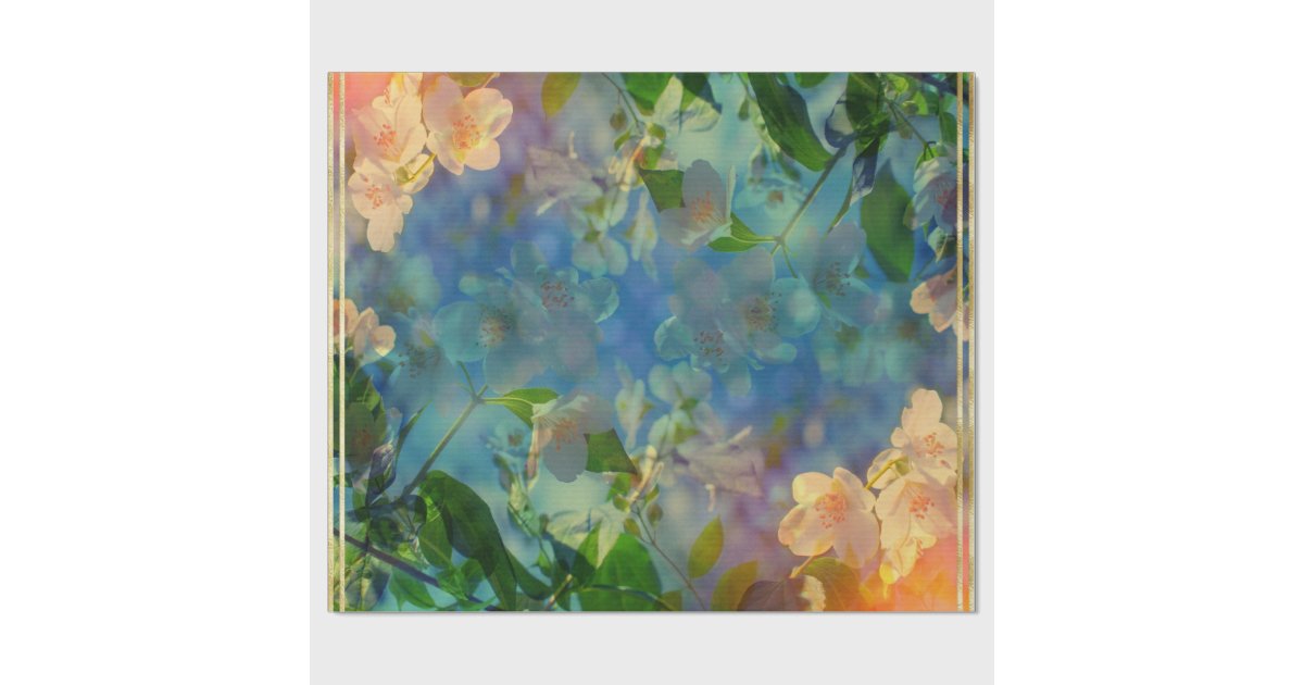 Garden Flower, Fine Art Wrapping Paper Zazzle