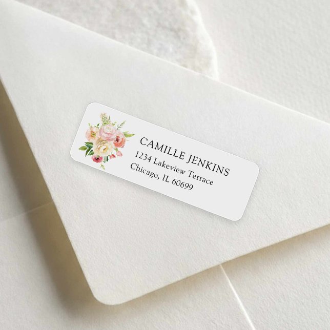 Garden Flower Shop Bridal Shower Label (Flower Market - Love in Bloom Bridal Shower Return Address Label)