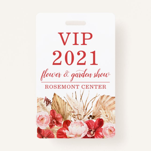 Garden Flower Show VIP Event Badge (Back)