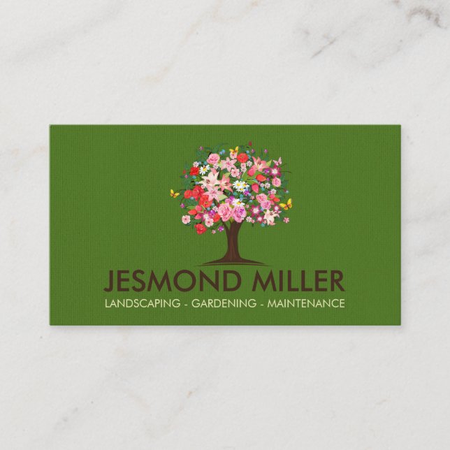 Garden Flower Tree Business Card (Front)