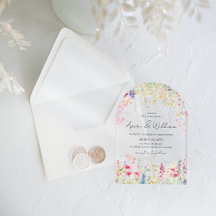 Garden Flower Watercolour Modern Boho Wedding