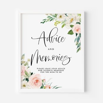 Garden Flowers Advice And Memories Bridal Shower Poster by misstallulah at Zazzle