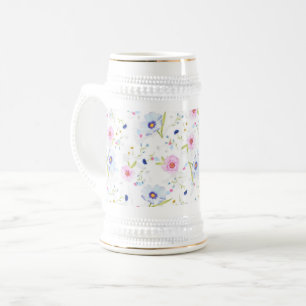 Garden Flowers Beer Stein