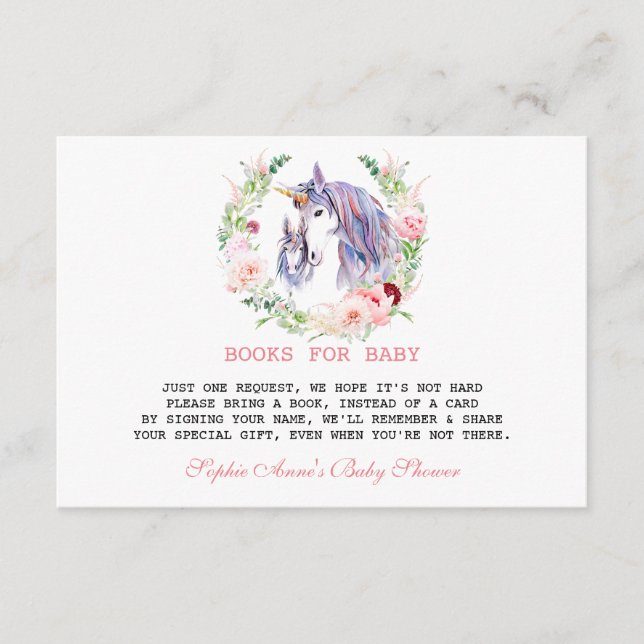 Garden Flowers Bloom  Baby Shower Enclosure Card (Front)