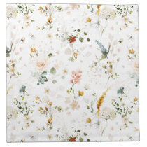 Garden Flowers Botanical Bridal Shower  Cloth Napkin