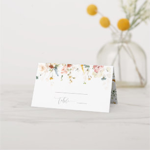 Garden Flowers Botanical Bridal Shower Place Card