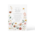 Garden Flowers Botanical Script Bridal Shower 