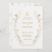 Garden Flowers Botanical Wedding