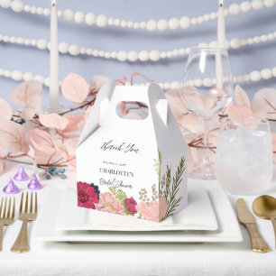  Garden Flowers Bridal Shower Thank You Favor Boxes