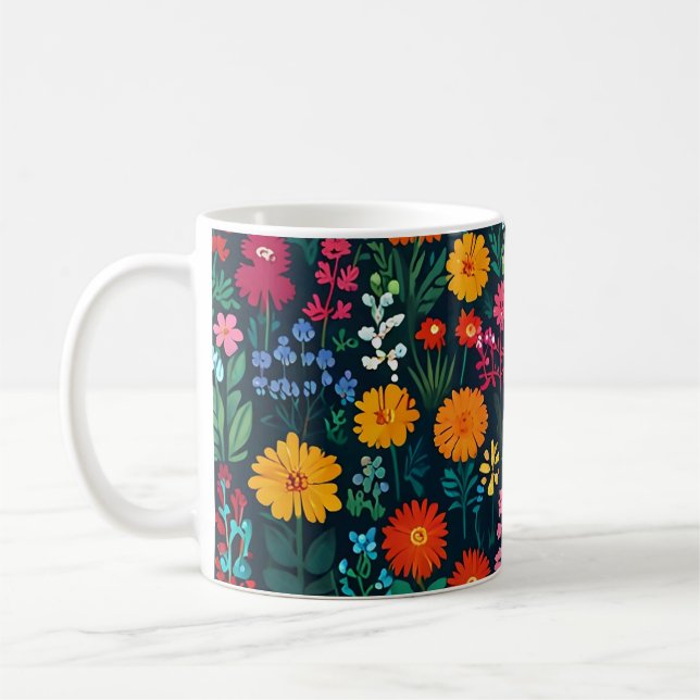 GARDEN FLOWERS COFFEE MUG (Left)