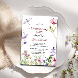 Garden Flowers Housewarming Party Invitation