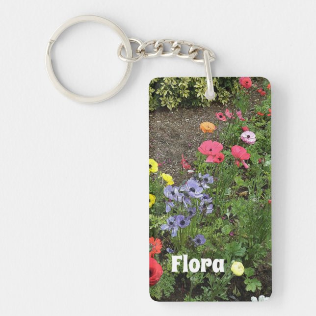 Garden Flowers In Bloom   Keychain (Front)