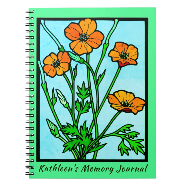 Garden Flowers Keepsake Personal Memory Journal (Front)