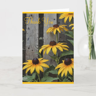 Garden Flowers Letterpress Thank You Card