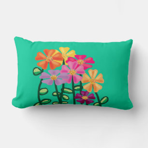 Garden Flowers Lumbar Pillow