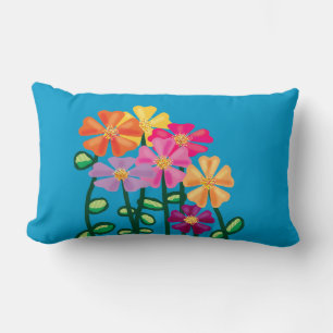 Garden Flowers Lumbar Pillow