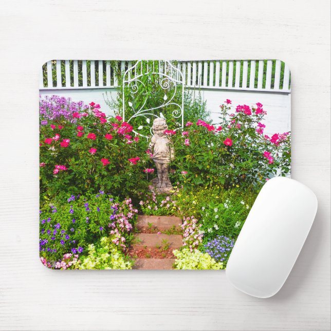Garden Flowers Mouse Pad (With Mouse)