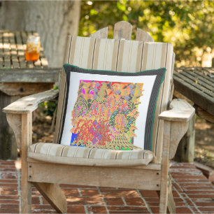 Garden Flowers Outdoor Pillow