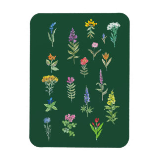 garden flowers postcard magnet