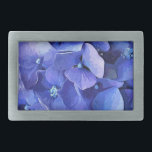 GARDEN FLOWERS RECTANGULAR BELT BUCKLE<br><div class="desc">A watercolor of a beautiful vibrant blue hydrangea.</div>