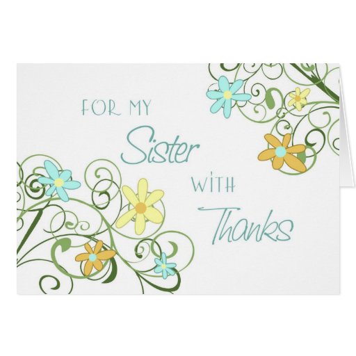 Elegant 33 Thank You Sister Card