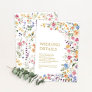 Garden Flowers Spring Wildflower Wedding Details Enclosure Card