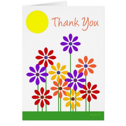 Garden Flowers-Thank You Card | Zazzle