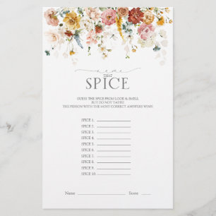 Garden Flowers Watercolor Bridal Shower Game