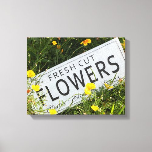 Garden flowers with fresh cut flower sign 0753