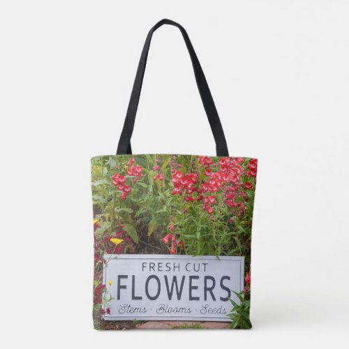 Garden flowers with fresh cut flower sign 0758 bag