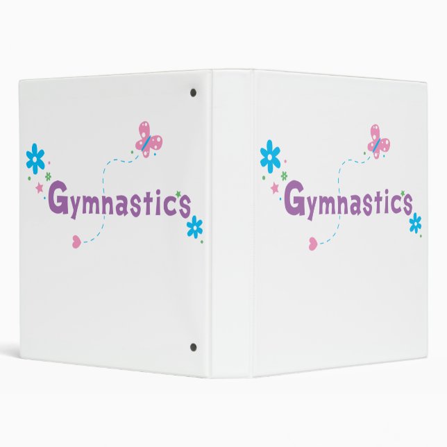 Garden Flutter Gymnastics 3 Ring Binder (Background)