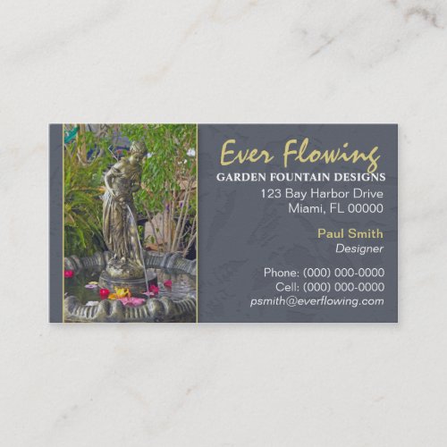 Garden Fountain Business Card