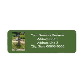 Garden Fountain Return Address Label