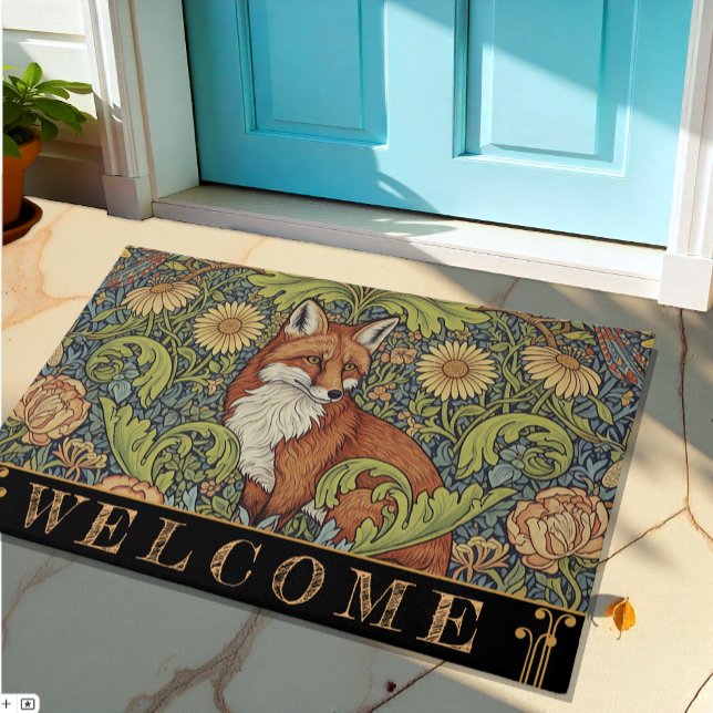 Garden Fox, Art Nuovo William Morris / Floral Doormat (Creator Uploaded)