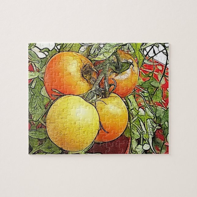 Garden Fresh Heirloom Tomatoes Jigsaw Puzzle (Horizontal)